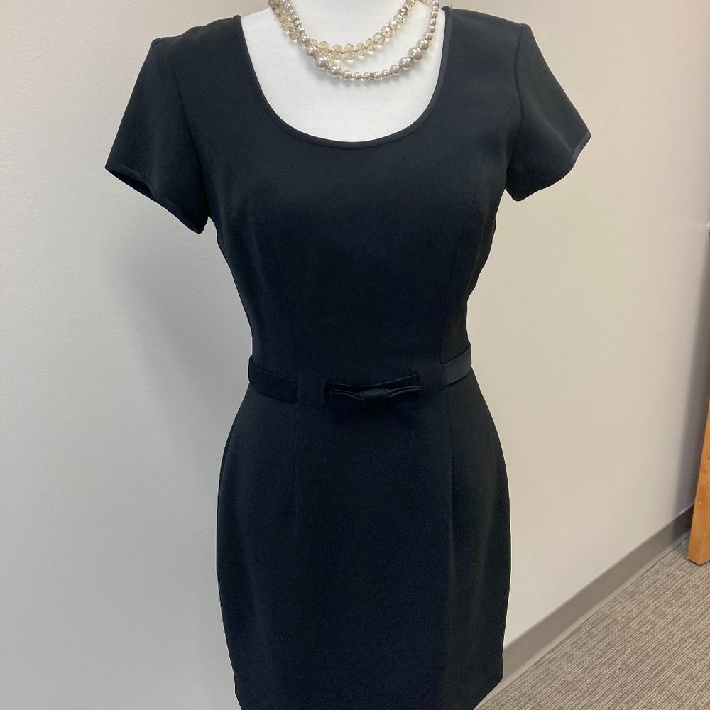 Black crepe cocktail dress